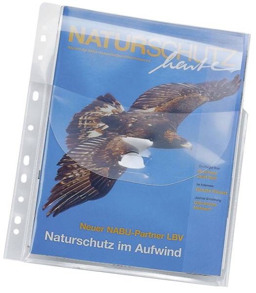 Faltentaschen JUMBO glasklar, 0,20 mm, A4, 10 Stück