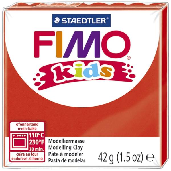 STAEDTLER Modelliermasse Fimo rot 8030-2 Kids 42g