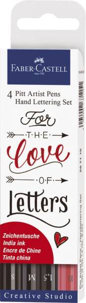 FABER CASTELL Tuschestift 4ST Lettering 267115 Pitt Artist Pen