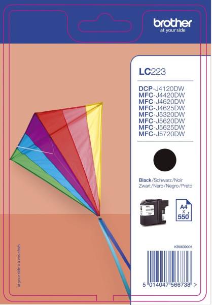 BROTHER Inkjetpatrone schwarz LC223BK