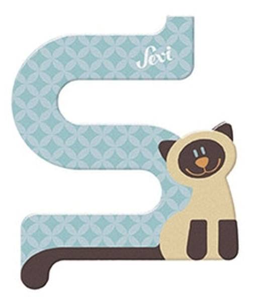 TRUDI Tierbuchstaben 10cm Siamkatze SEVI 83019/81619