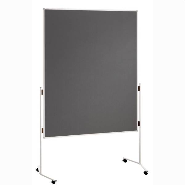 FRANKEN Moderatorentafel ECO Filz 120x150 grau ECO-UMTF12R mit Rollen