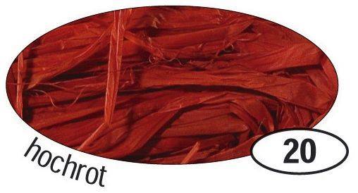 Naturbast Raffia matt, hochrot, 50 g