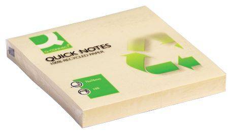 Q-CONNECT Haftnotizblock 76x76mm gelb KF05609 120Bl Recycl