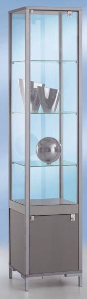 LINK Vitrine 3 Böden silber V44410 40x186x40