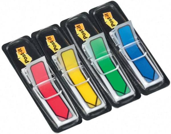 Index Pfeile Typ 684 11,9 x 43,2 mm, Grundfarben: blau, gelb, grün, rot