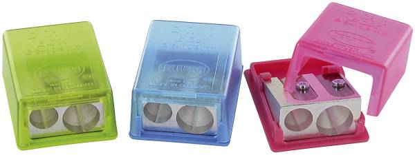 Spitzdose doppelt flach 2in1 Box, farbig sortiert