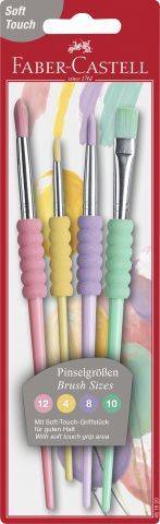 FABER CASTELL Haarpinselset 4ST Pastell sortiert 481620