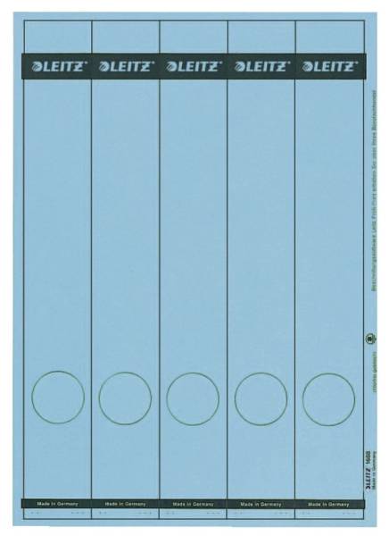 1688 PC beschriftbare Rückenschilder Papier, lang schmal, 125 Stück, blau