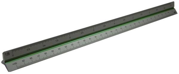 Präzisions Dreikant Maßstäbe 195, 30 cm, Teilung DIN