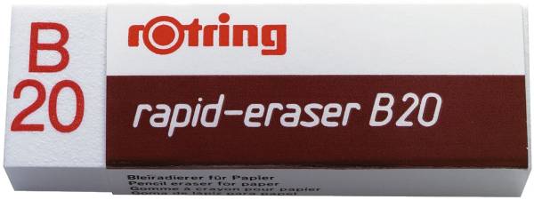Radierer rapid eraser B20, Polyvynilchlorid, 22 x 66 x 13 mm