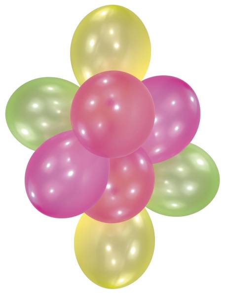 Luftballon Neon 10 Stück, sortiert