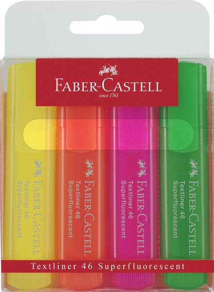 FABER CASTELL Textmarkeretui zu 4 St. sort. 154604 Superfluo