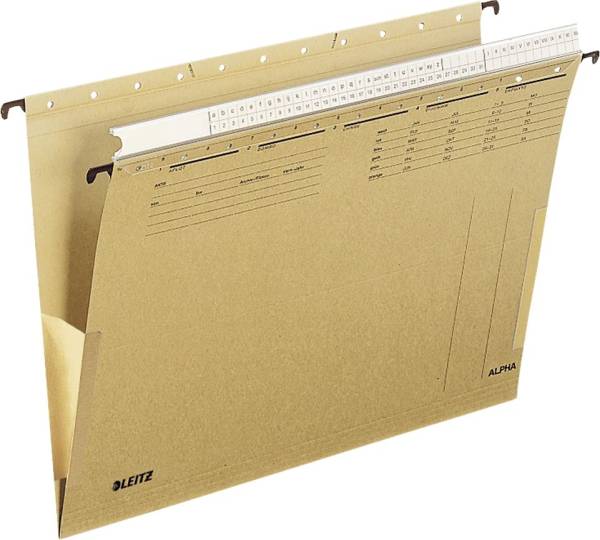 1936 Hängetasche ALPHA, Organisationsleiste, seitlich zu, Natronkarton, naturbraun®
