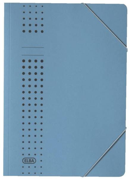 Eckspanner chic, Karton (RC), 320 g qm, A4, blau