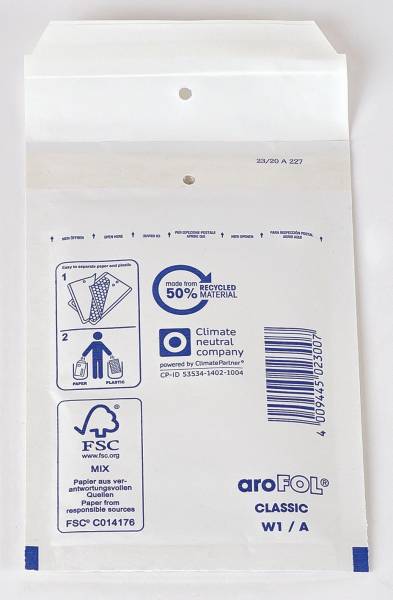 Luftpolstertaschen Nr 1, 100x165 mm, weiß, 10 Stück