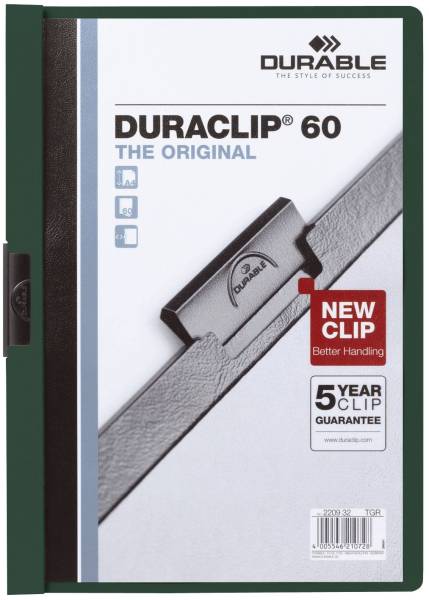 Klemm Mappe DURACLIP 60, DIN A4, petrol dunkelgrün®