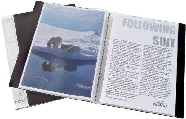 DURABLE Sichtbuch A4 schwarz 2423 01 30 Hüllen