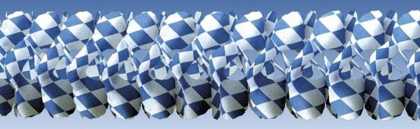 Girlande Bayern weiß blaue Rauten, 4 m