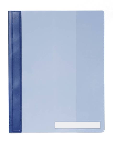 Sichthefter mit Beschriftungsfenster, Hartfolie, DIN A4 überbreit, blau