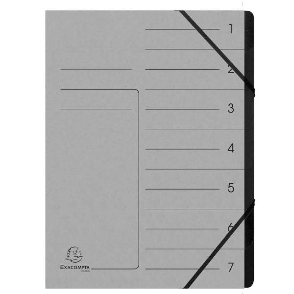 EXACOMPTA Ordnungsmappe 7 teilig grau 540711E Colorspan