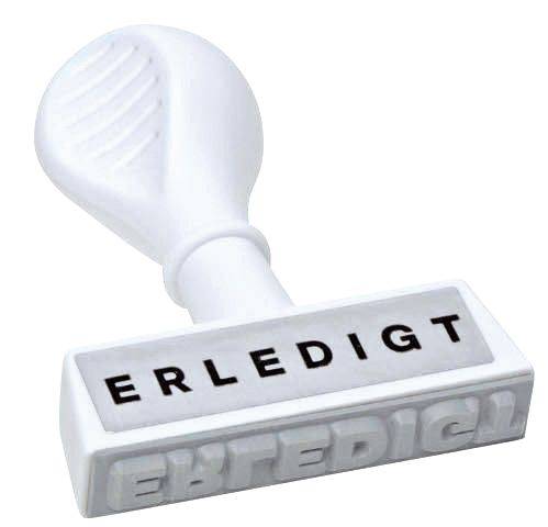 Stempel Text Erledigt Abdruck 45 mm
