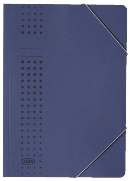 Eckspanner chic, Karton (RC), 320 g qm, A4, dunkelblau