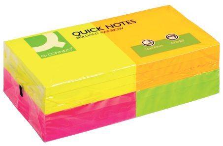 Q-CONNECT Haftnotizblock Rainbow 12ST ne KF10508 76x76 mm