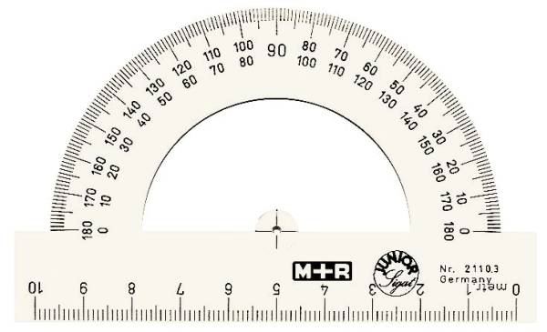 M+R Winkelmesser 180° (Halb) 721100000 Kunstst.10cm