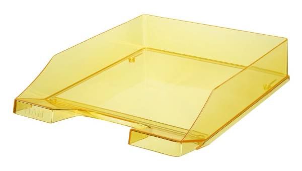 Briefkorb KLASSIK A4, gelb transparent