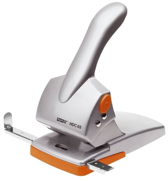 RAPID Registraturlocher HDC65 20922603 silber/orange