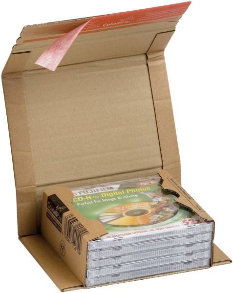 COLOMPAC Versandkarton CDs/DVDs braun 30000217