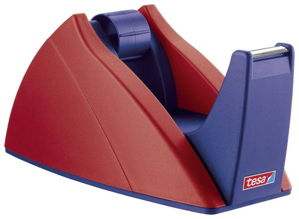 Tischabroller für Klebefilm tesa Easy Cut, 33 m x 19 mm, rot blau Abroller®