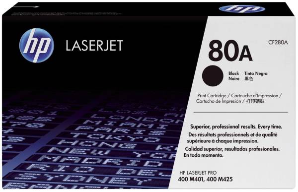 Druckkassetten schwarz, 2 700 Seiten, CF280A®