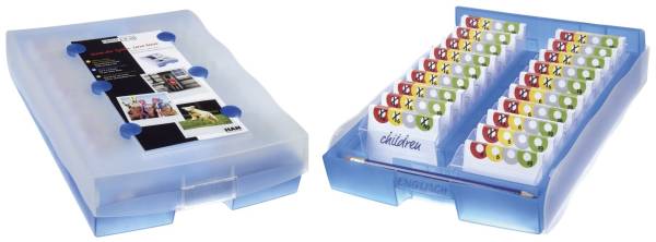 HAN Lernkartei Croco 2-6-19 blautransparent 9988-643 A8