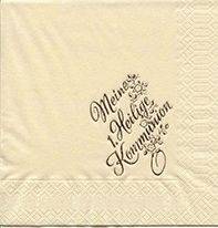 Motivserviette 33x33cm Kommunion 480139 creme/gold 10ST