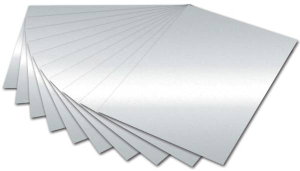 FOLIA Fotokarton 50x70cm silber glänzend 6161E 250g