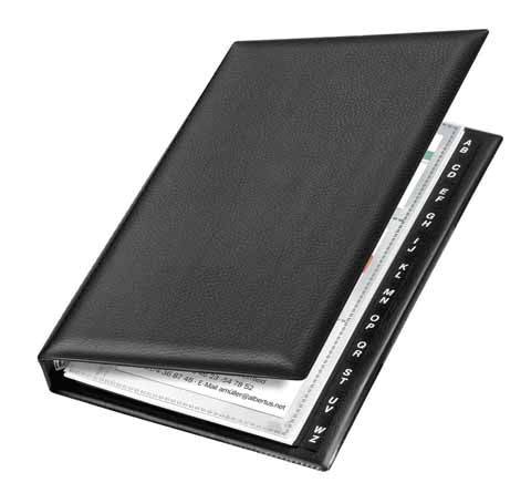 VELOFLEX Visitkartenringbuch A5 schwarz 4155 590 14,5x22,5cm