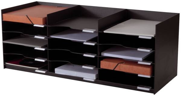 PAPERFLOW Sortierablage schwarz 535.01 15 Fächer