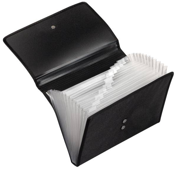 Fächermappe A4 Office PP, 12 Fächer, schwarz