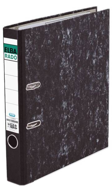 Ordner rado Wolkenmarmor A4, 50 mm, schwarz