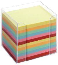 FOLIA Zettelbox 9.5x9.5x9.5 glasklar 9902 Zettel intensivfarb