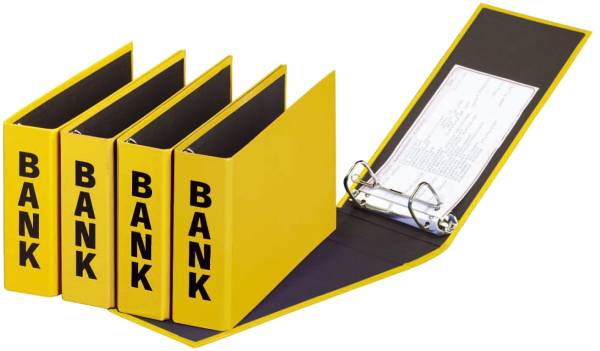 PAGNA Bankordner 25x14cm gelb 40801-04 Basic Colours