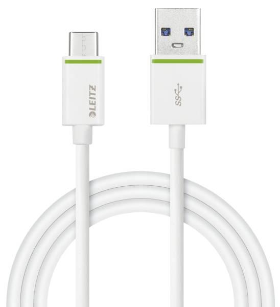 Complete Daten Ladekabel USB C auf USB A 3 1 100 cm, weiß