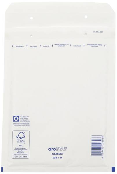 Luftpolstertaschen Nr 4, 180x265 mm, weiß, 100 Stück