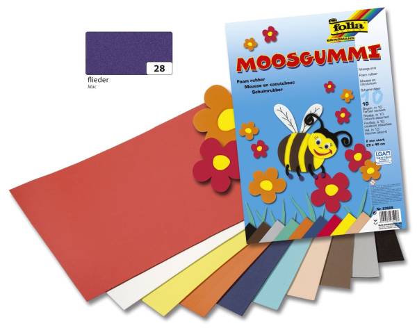 Moosgummi 29 x 40 cm, flieder