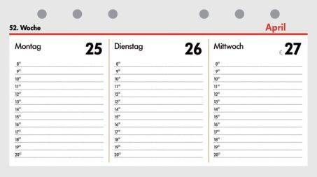 Ersatzkalendarium "Kompakt" A6 quer, 1 Woche 2 Seiten