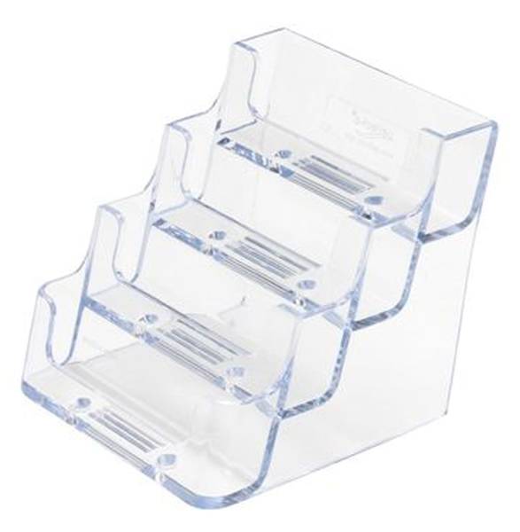 DEFLECTO Visitenkartenhalter 4-fach transparent 70841