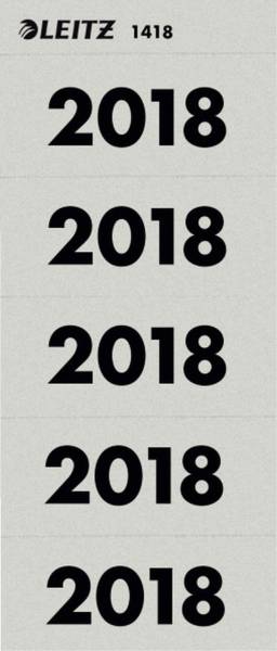 Ordnerrückenschild 2018 100ST grau