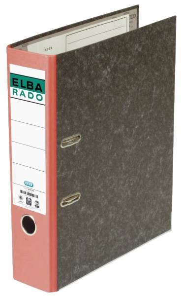Ordner rado Wolkenmarmor A4, 80 mm, rot